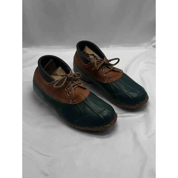 EDDIE BAUER Womens Duck Boots SIZE 10 Green LEATHER RAIN DUCK HUNTING Outdoor - Picture 5 of 9